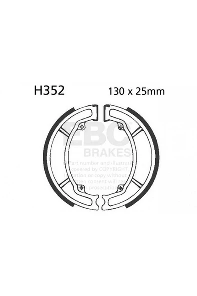 Ebc Fren Balatası Kampana H352 Honda Dıo Spacy Cb125f Spacy110 Fızy125 Actıva Cbf150 Pcx125 Glamour1 ürün görseli 1