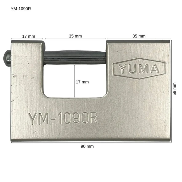 Yuma YM-1090R Kayar Milli Asma Kilit 90mm - 3