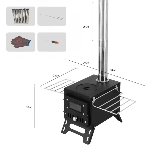 Madfox Woodlander Portatif Katlanır Kamp Çadır Sobası - 12