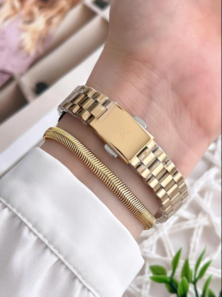 Daniel Klein Çelik Kordon 3 Atm Suya Dayanıklı Özel Tasarım Kadın Kol Saat+Bileklik VS.BLKT.0215 - Resim 3