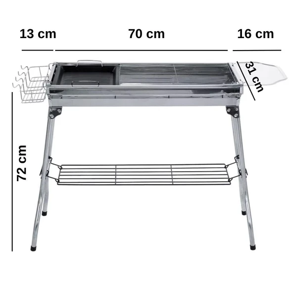 Madfox Grillmate Portatif Katlanır BBQ Mangal - 7