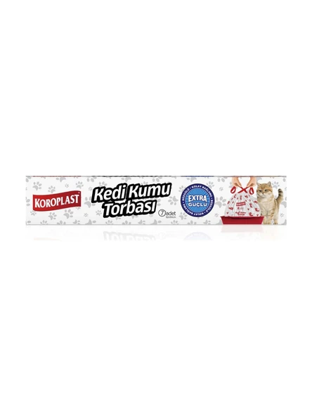 Koroplast Extra Güçlü Kedi Kumu Torbası 82X50 Cm 7 Li x 5 Paket - 2