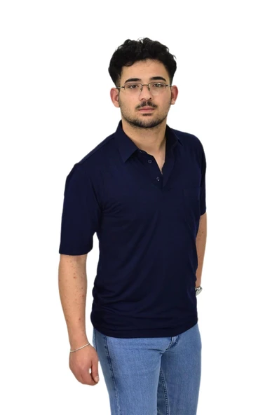 Erkek Büyük Beden Gömlek Yaka Tişört T6065 BGL-ST04540 - Resim 11