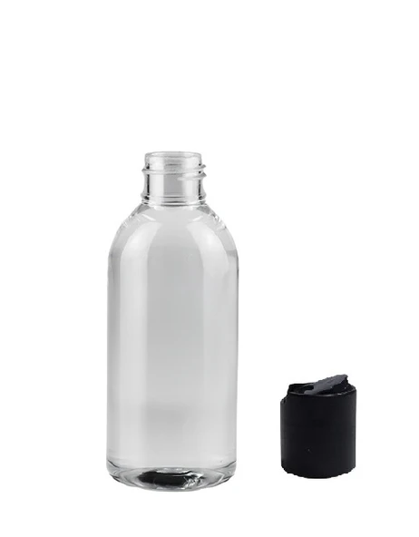 100ml pet şeffaf şişe disctop kapak, 24 adet, dezenfektan şişesi, kozmetik şişe, şampuan şişesi, plastik şişe, aroma şişesi