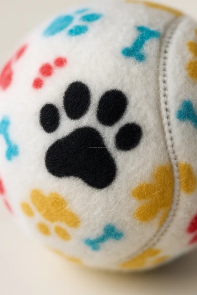 3'lü Köpek Oyuncak Top Seti - 6.5 cm Renkli Tenis Topları Küçük ve Orta Irk İçin Diş Dostu, Zıplayan - 7
