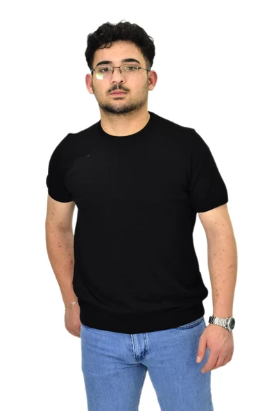 Erkek Triko Sıfır Yaka Tişört  P6035 BGL-ST04505 - Resim 9