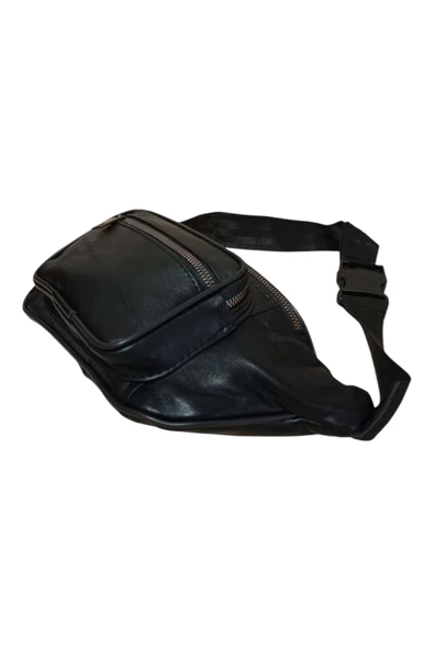 Hakiki Deri Unisex Bel Çantası - Resim 4