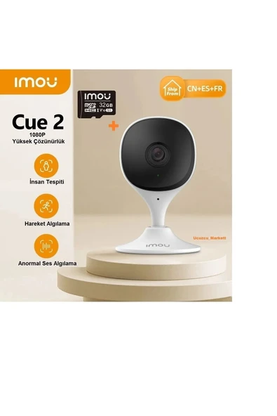 Bebek Izleme Kamera+32 Gb Hafıza Kart Ile Birlikte (uzaktan Canlı Izlenir Ses Ve Görüntü Kayıt Eder)