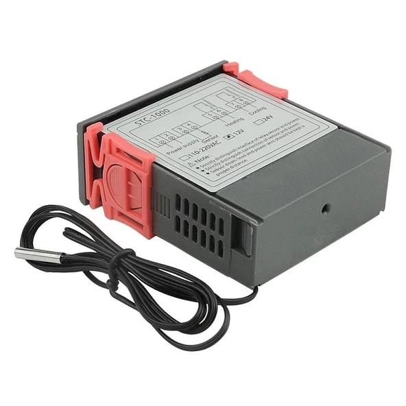 STC-1000 Sıcaklık Termostatı 12V 10A  Isıtıcı Soğutucu Dijital Ekran 10K Ntc Sıcaklık Sensörü Kuluçka Akvaryum - 3