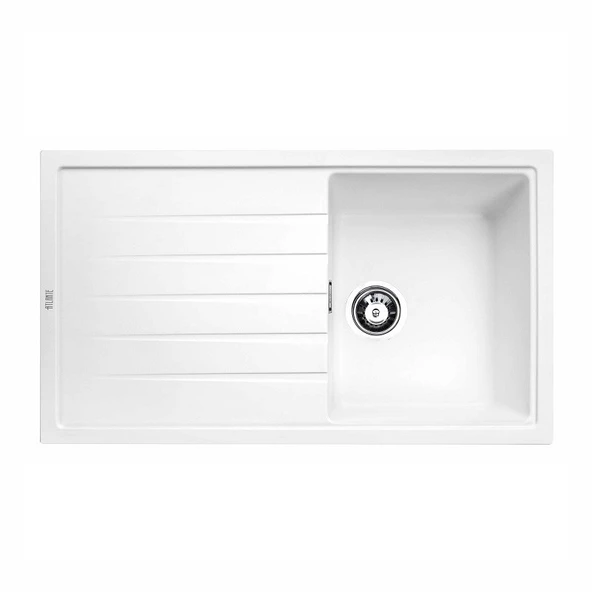 ATLANTE GRANİT EVİYE TEK GÖZLÜ 85*49,5 (BEYAZ) ürün görseli 1