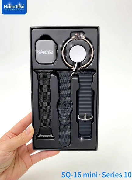 Haino Teko Germany SQ16 Mini Akıllı Saat, 3 Kordon 1 Adet Bileklik Hediyeli - 3