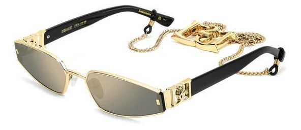 DSquared2 D2 0168/S/SE-000‐ALTIN Kadın Güneş Gözlüğü - Resim 2