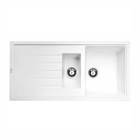 ATLANTE GRANİT EVİYE 1,5 GÖZLÜ (BEYAZ)