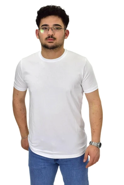 Erkek Sıfıryaka Düz Likra Süprem Tişört 4380 BGL-ST04528 - Resim 11