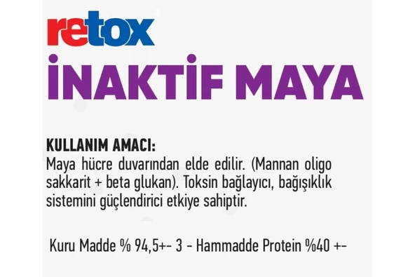 Hs Tarım Retox İnaktif Maya-Toksin Bağlayıcı Yem Katkı Maddesi 20 Kg Kraft - Resim 2
