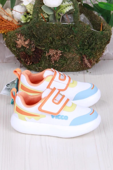 Vicco 346.P25Y.161 Beyaz Mavi Melodic Işıklı Erkek Çocuk Ayakkabı - Resim 2