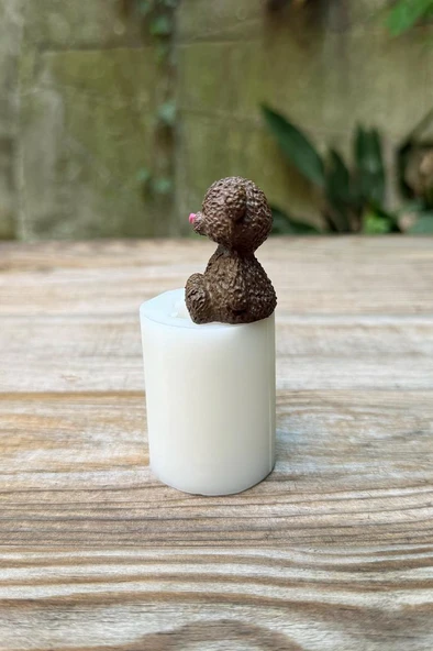 Tüylü Ayı Mini Silikon Mum Kalıbı - 4