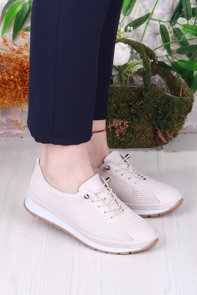 Fort 701-5 Anatomik Rahat Lazer Baskılı Lastik Bağcıklı Kadın Ayakkabı - 7