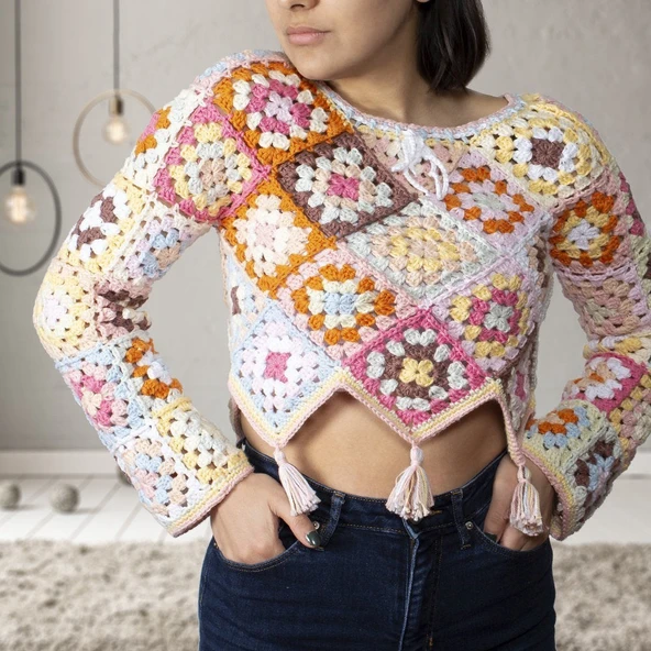 La Mia Pastel Cotton Sarı El Örgü İpi - L182 - 33951 - Resim 5