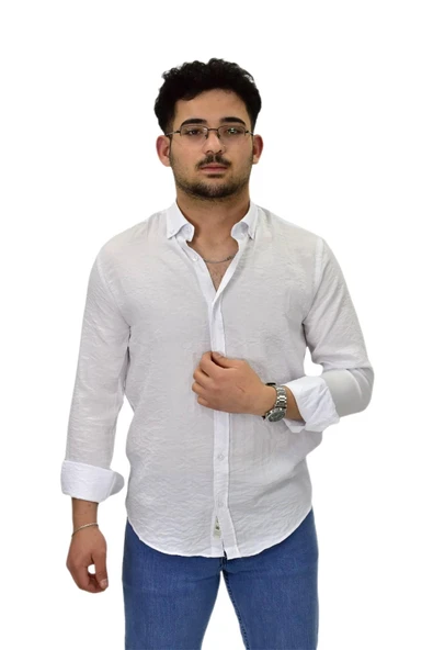 Erkek Spor Silim Fit Uzun Kol Gömlek G5033 BGL-ST04492 ürün görseli
