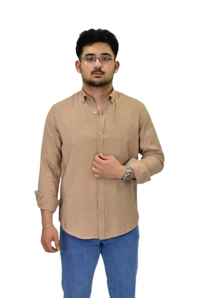 Erkek Spor Silim Fit Uzun Kol Gömlek G5019 BGL-ST04493 - Resim 4