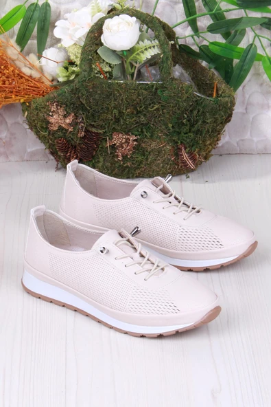 Fort 701-5 Anatomik Rahat Lazer Baskılı Lastik Bağcıklı Kadın Ayakkabı - 8