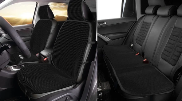 Universal Oto Koltuk Minderi Terletmez Minder 3 Parça SİYAH RENK ürün görseli