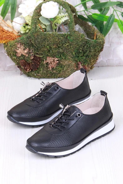 Fort 701-5 Anatomik Rahat Lazer Baskılı Lastik Bağcıklı Kadın Ayakkabı - 4