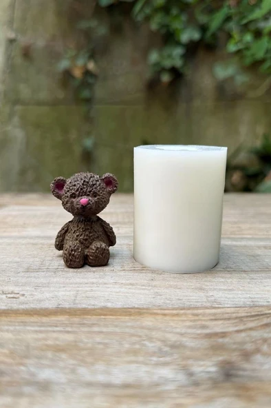 Tüylü Ayı Mini Silikon Mum Kalıbı - 2