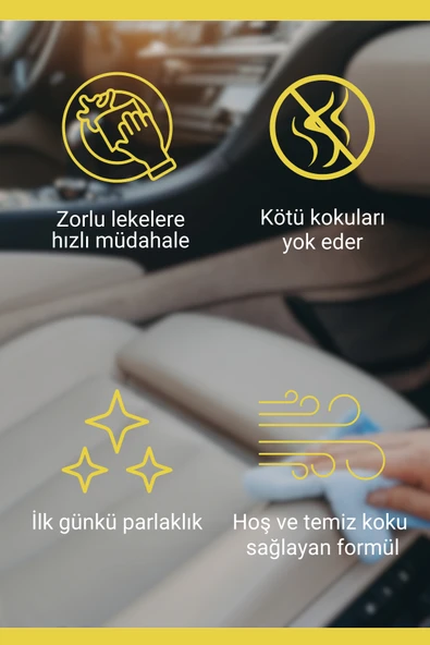 Velvox Detay Temizleyici Araç içi Temizleyici 500 ml Sünger Hediye, Araç içi Temizleyici, Detay Temizleyici - 3