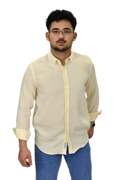 Erkek Spor Silim Fit Uzun Kol Gömlek G5033 BGL-ST04492 - Resim 4