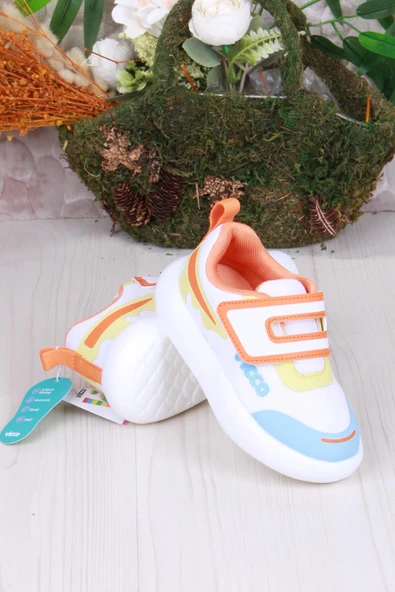 Vicco 346.P25Y.161 Beyaz Mavi Melodic Işıklı Erkek Çocuk Ayakkabı - Resim 4