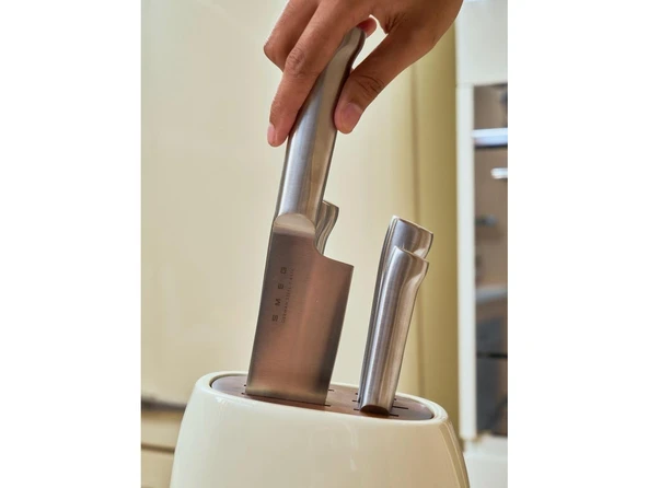 Smeg 50's Style KBSF02 Krem Standlı Bıçak Seti - 6