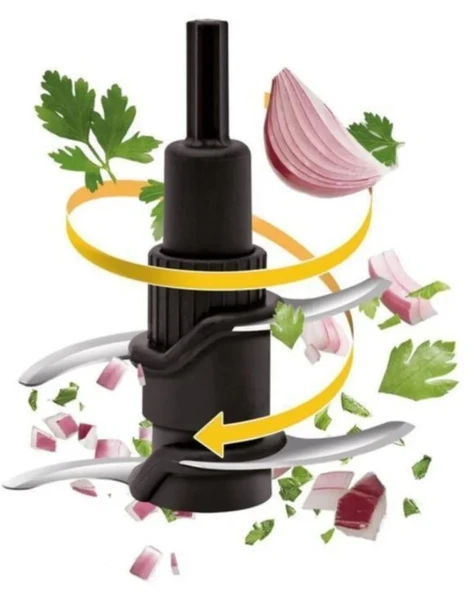 Tefal Masterchop Powelix Maxi XXL 500 W 4 Bıçaklı Doğrayıcı Siyah - 4