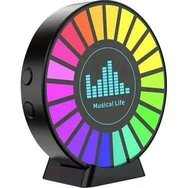 RGB EKOLAYZER SESE DUYARLI YUVARLAK USB ŞARJLI ARAÇ KOKULU 5V 1A