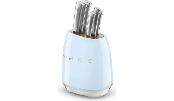 Smeg 50's Style KBSF02 Pastel Mavi Standlı Bıçak Seti - 2
