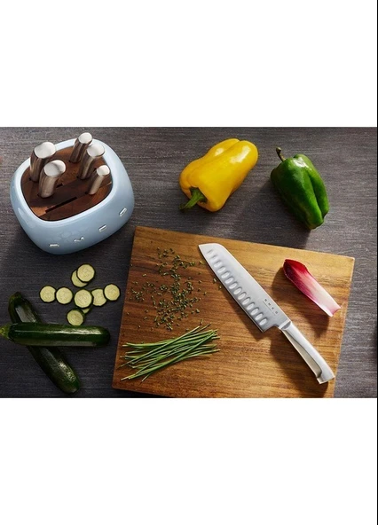 Smeg 50's Style KBSF02 Pastel Mavi Standlı Bıçak Seti - 3