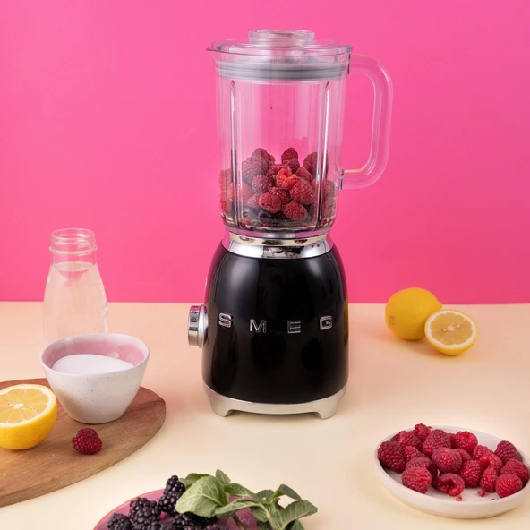Smeg 50's Stlye BLF03BLEU Siyah Smoothie Blender - Resim 5