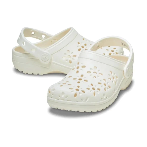 crocs 210943-0WV CLASSIC FLORAL CUT OUT CLOG ÇOCUK TERLİK SANDALET