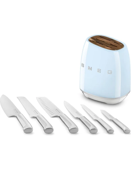 Smeg 50's Style KBSF02 Pastel Mavi Standlı Bıçak Seti - 4