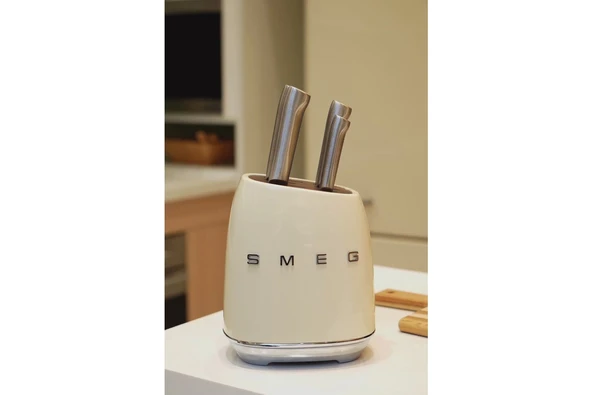Smeg 50's Style KBSF02 Krem Standlı Bıçak Seti - 3