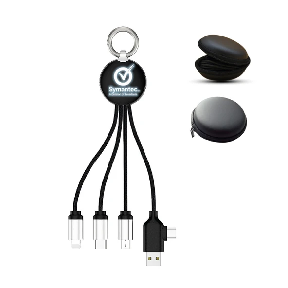 DivitPen Çoklu Şarj Kablosu Lighting-TypeC-Micro USB Kılıflı