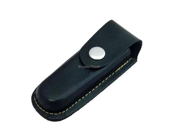 Hakiki Deri Çakı Kılıfı No:0 - 10 Cm, Kemerlikli