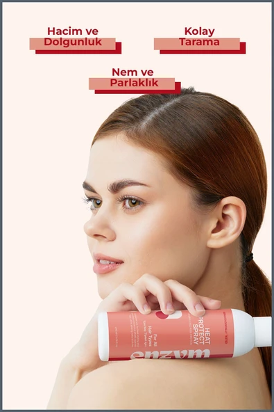 Isı ve güneş koruyucu etkili saç spreyi 200 ml (keratin + hidrolize pirinç proteini) - 3