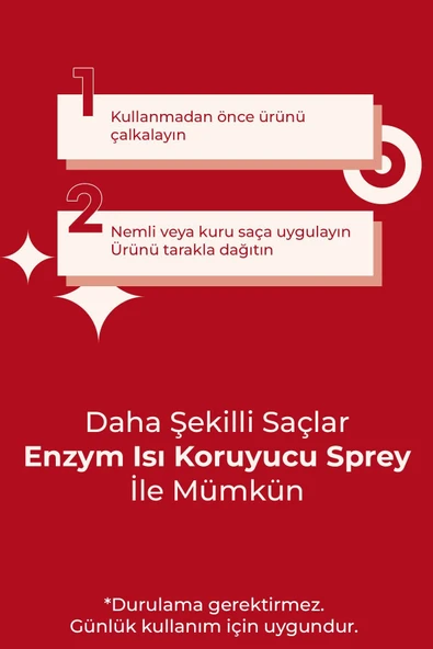 Isı ve güneş koruyucu etkili saç spreyi 200 ml (keratin + hidrolize pirinç proteini) - 4