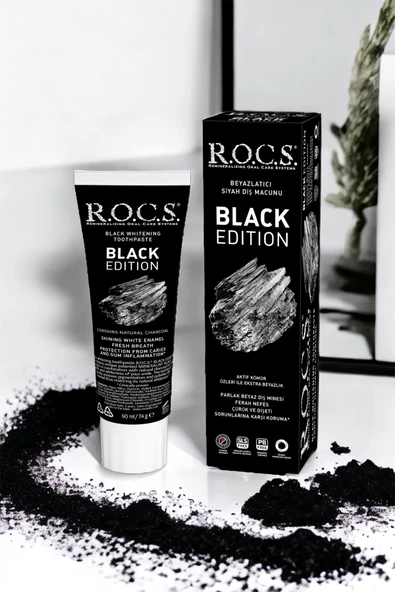 R.O.C.S. Rocs Black Edition Kömür Özleri Ile Beyazlatıcı Diş Macunu - 74 gr - 5