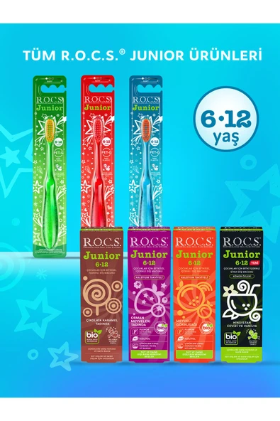 R.O.C.S. Çocuk Kırmızı Manuel Diş Fırçası - 5