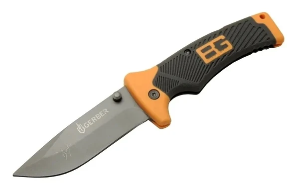 Bear Grylls 113 Turuncu Kamp Çakı 21cm - Manuel, Kemerlikli
