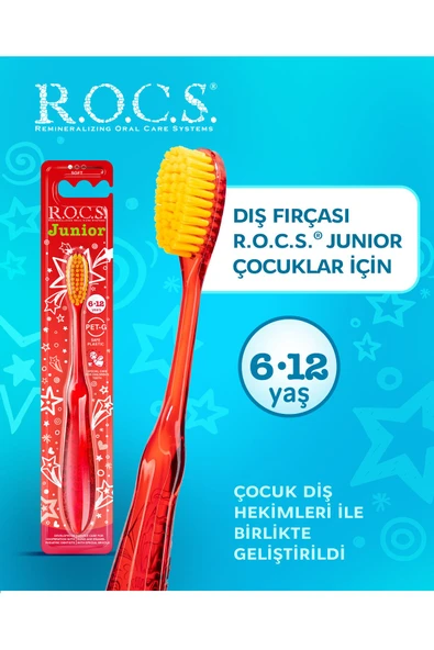 R.O.C.S. Çocuk Kırmızı Manuel Diş Fırçası