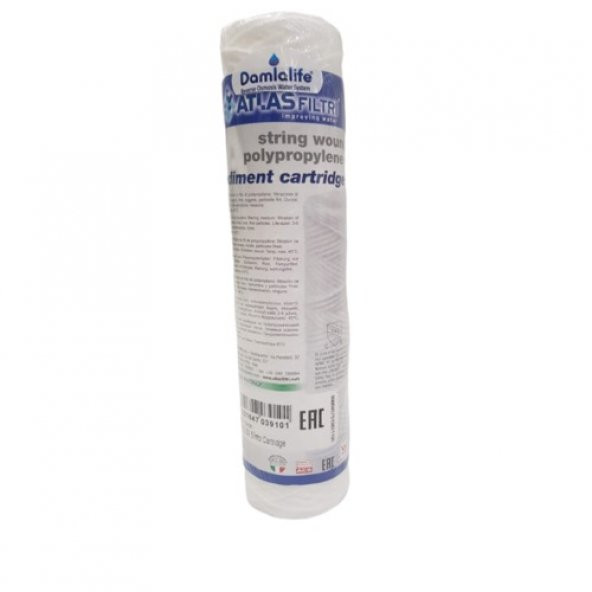 Atlas 10'' inç Ip Filtresi 5 Micron Bina Girişi, Kuyu Suyu Arıtma iplik filtre